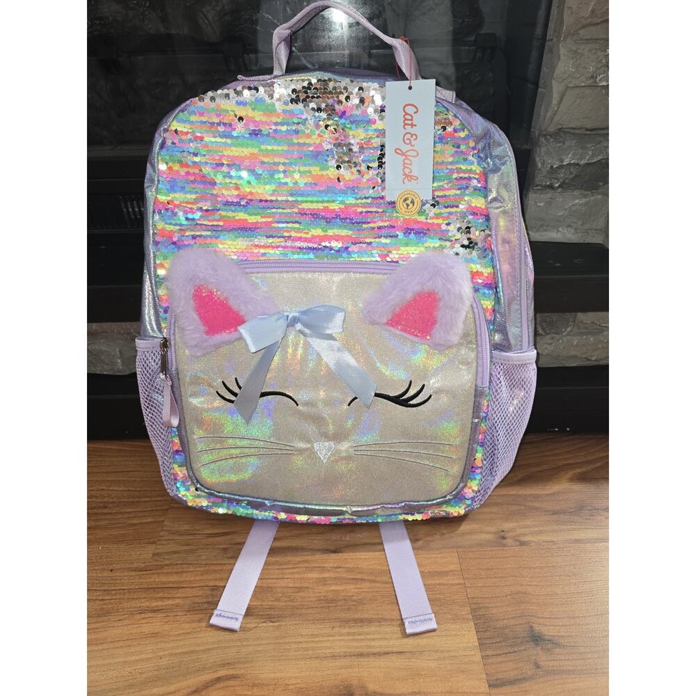 NEW Cat & Jack™ Girls' 16" Flip Sequin Backpack UNICORN Cute BACK TO SCHOOL